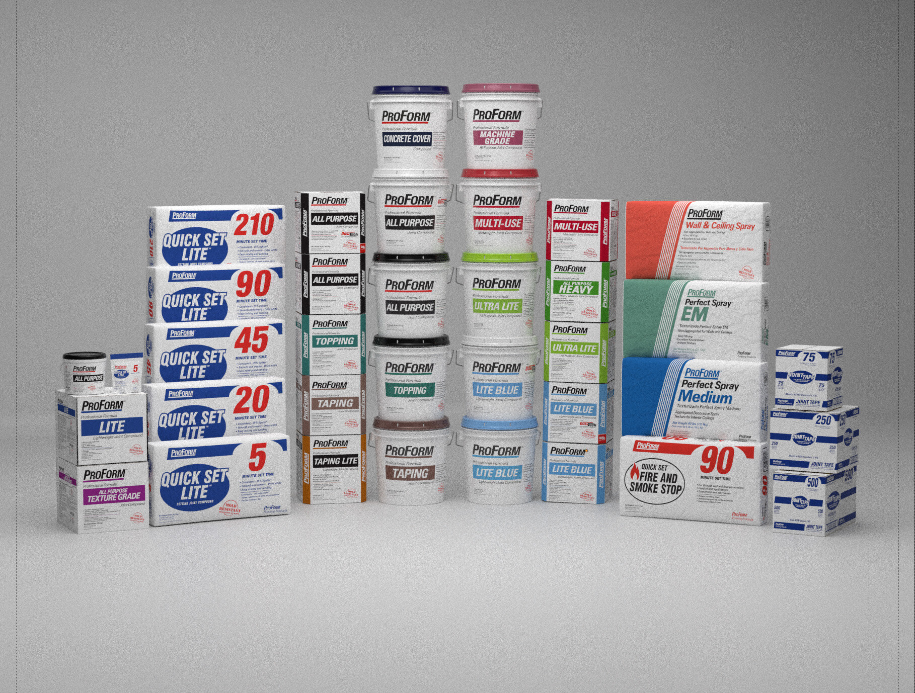 Full shot of product family render